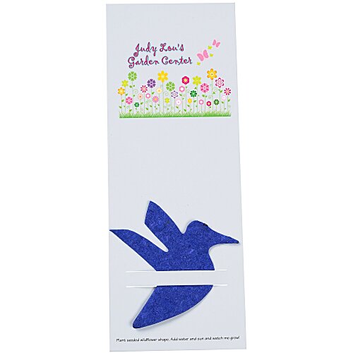 Plant-A-Shape Flower Seed Bookmark - Hummingbird Main Image