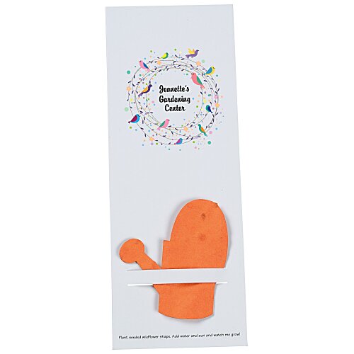 Plant-A-Shape Flower Seed Bookmark - Watering Can Main Image