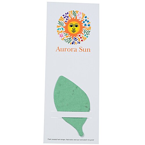 Plant-A-Shape Herb Garden Bookmark - Leaf Main Image