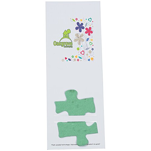 Plant-A-Shape Herb Garden Bookmark - Puzzle Piece Main Image
