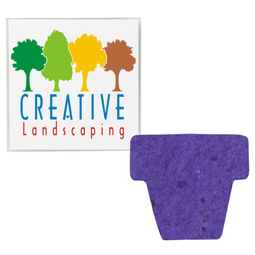 Plant-A-Shape Flower Seed Packet - Flower Pot Main Image