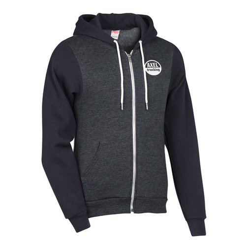 American Apparel Flex Fleece Zip Hoodie - Colorblock - Screen Main Image