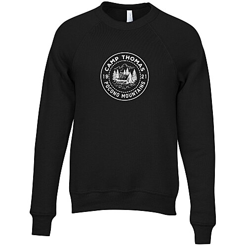 Bella+Canvas Solid Sponge Fleece Raglan Crewneck - Screen Main Image