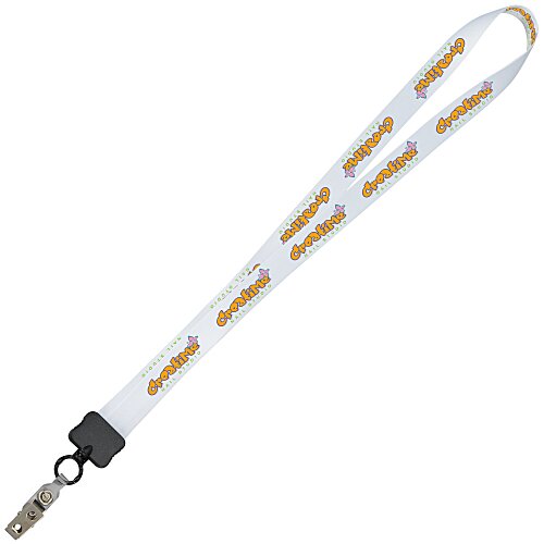 Dye-Sub Lanyard - 3/4" - 32" - Snap with Metal Bulldog Clip Main Image