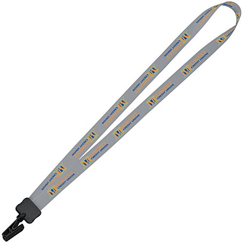 Dye-Sub Lanyard - 3/4" - 34" - Plastic Bulldog Clip Main Image
