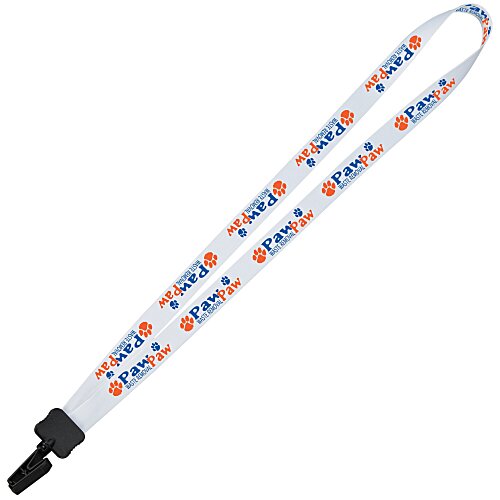 Dye-Sub Lanyard - 3/4" - 36" - Plastic Bulldog Clip Main Image
