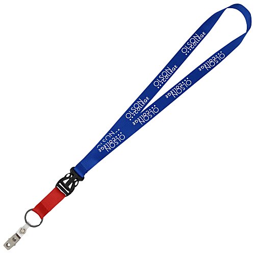 Mix and Match Econ Polyester Lanyard - 3/4 inch - 38 inches - Snap with Metal Bulldog Clip Main Image