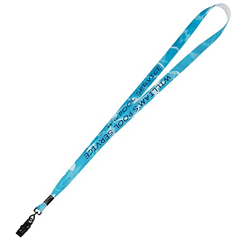Full Color Ribbon Lanyard - 5/8" - 34" - Metal Bulldog Clip Main Image