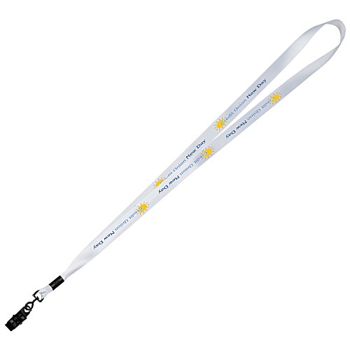 Full Color Ribbon Lanyard - 5/8" - 36" - Metal Bulldog Clip Main Image