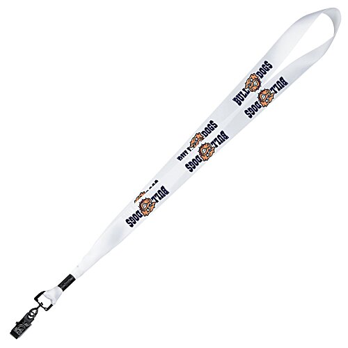 Full Color Ribbon Lanyard - 7/8" - 34" - Metal Bulldog Clip Main Image