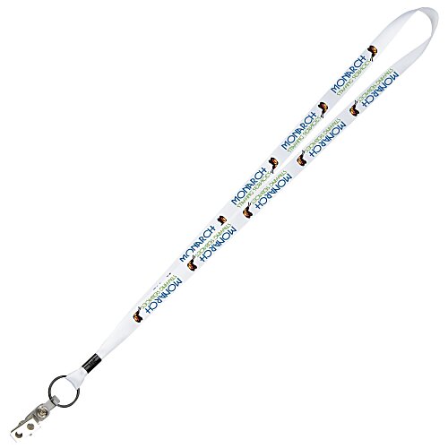 Full Color Ribbon Lanyard - 5/8" - 34" - Snap with Metal Bulldog Clip Main Image