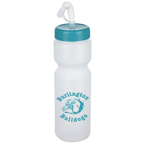 Sport Bottle with Straw Lid - 28 oz. - White Main Image