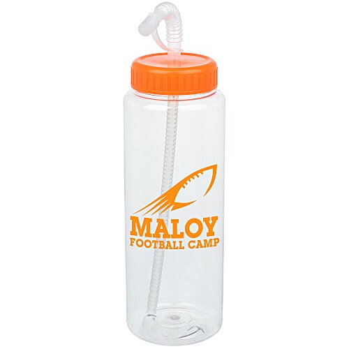 Clear Impact Guzzler Sport Bottle with Straw Lid - 32 oz Main Image