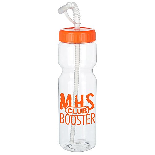 Clear Impact Olympian Bottle with Straw Lid - 28 oz Main Image
