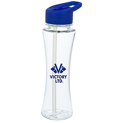 Clear Impact Curve Bottle with Flip Straw Lid - 17 oz. Main Image