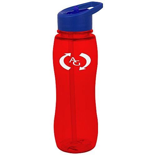 Poly-Pure Slim Grip Bottle with Flip Straw Lid - 25 oz. Main Image