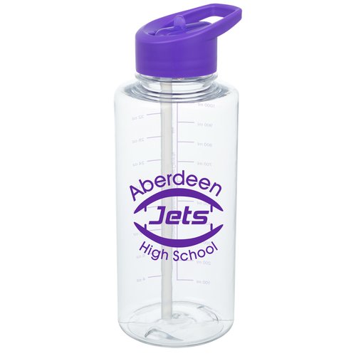 Clear Impact Mountain Bottle with Flip Straw Lid - 36 oz Main Image