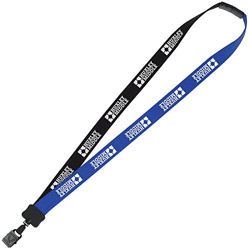 Two-Tone Cotton Lanyard - 7/8" - Large Metal Bulldog Clip - 24 hr Main Image