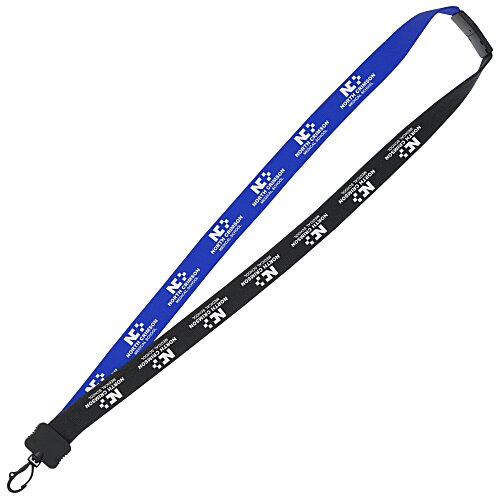 Two-Tone Cotton Lanyard - 7/8" - Plastic Swivel Snap Hook - 24 hr Main Image