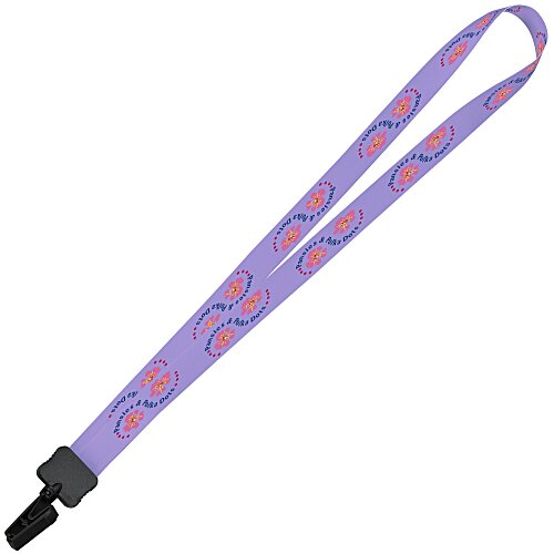 Dye-Sub Lanyard - 3/4" - 32" - Plastic Bulldog Clip - 24 hr Main Image