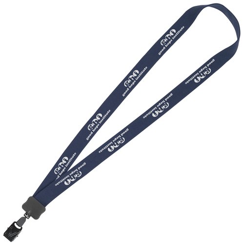 Lanyard - 7/8 inch - 34 inches - Large Metal Bulldog Clip - 24 hr Main Image