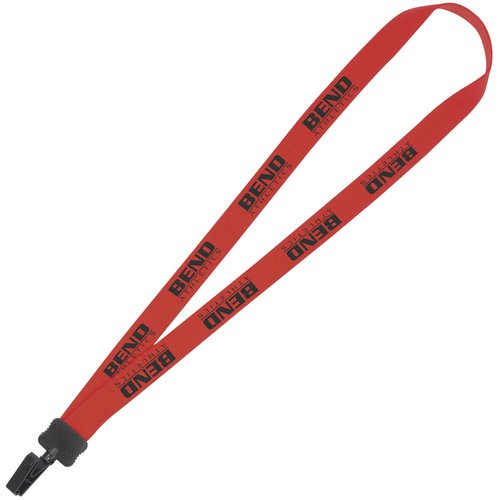 Lanyard - 7/8 inch - 34 inches - Plastic Bulldog Clip - 24 hr Main Image