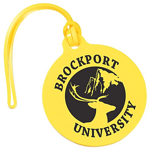 Round Luggage Tag with Tab - Opaque Main Image