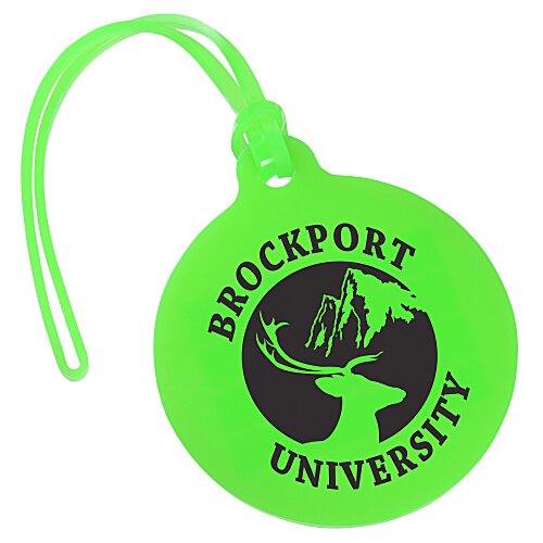 Round Luggage Tag with Tab - Translucent Main Image