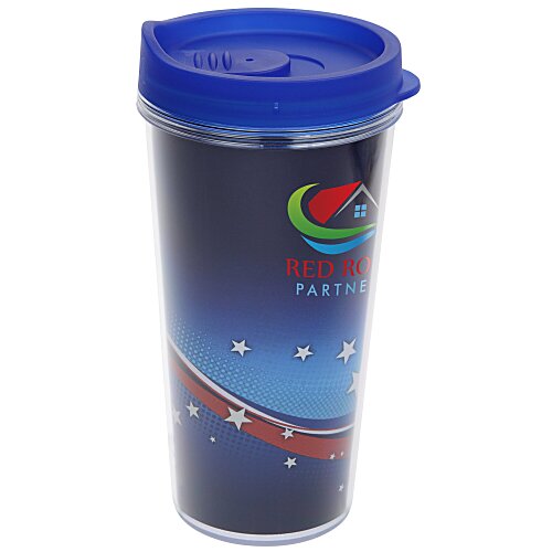 ThermalTraveler Tumbler - 16 oz. - Sparkle Patriotic Main Image