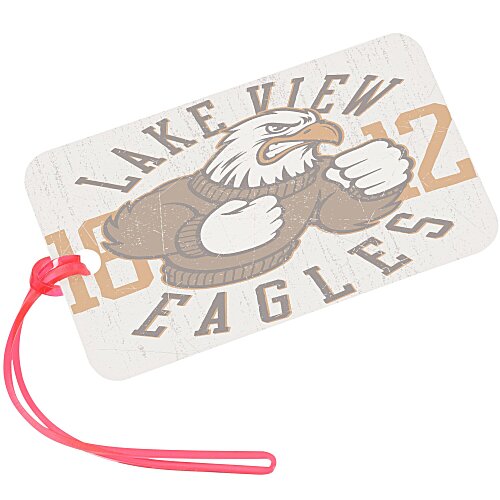 Rectangle POLYspectrum Bag Tag - 3 inches x 5 inches - Translucent Main Image