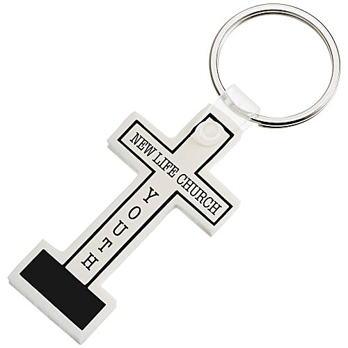 Block Cross Soft Keychain - Opaque Main Image