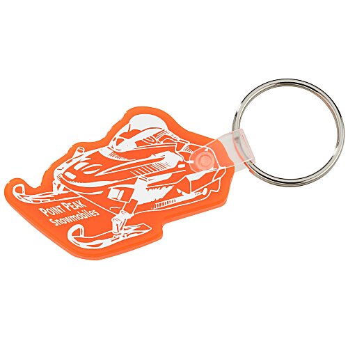 Snowmobile Soft Keychain - Translucent Main Image