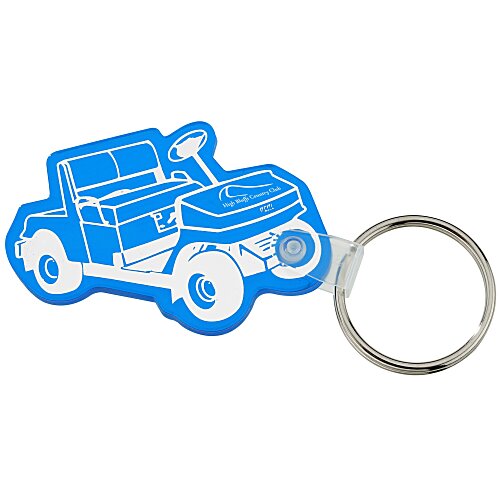 Golf Cart Soft Keychain - Translucent Main Image