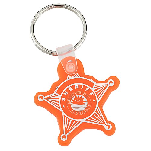 Sheriff Badge Soft Keychain - Translucent Main Image