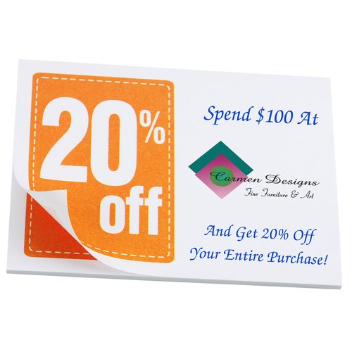 Post-it® Discount Coupons - 3" x 4" - 25 Sheet - 20% - 24 hr Main Image