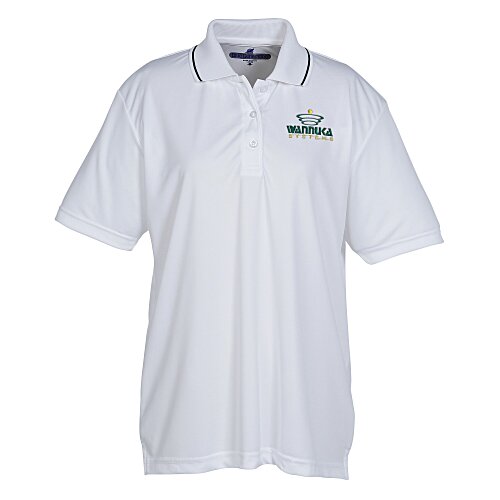 BLU-X-DRI Stain Release Performance Tipped Polo - Ladies' Main Image
