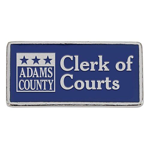 Classic Die Cast Lapel Pin - Rectangle Main Image