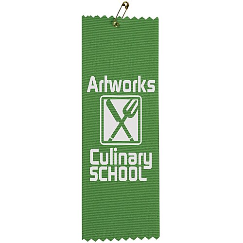 6 inches x 2 inches Pinked Ribbon - Pin Attachment Main Image