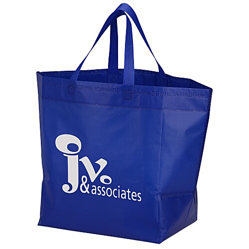 Heat Seal Laminated Large Gusset Tote - 13 1/2 inches x 12 inches Main Image