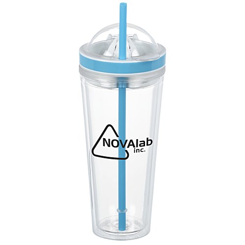 Double Wall Juicer Cup with Straw - 20 oz. Main Image