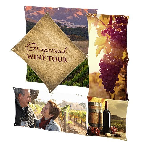 Geometric Junior Pop-Up Tabletop Display - 5-Panel - Replacement Graphic Set Main Image