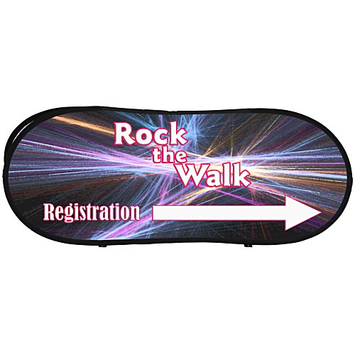 Twist Up Oval A-Frame Display - Replacement Graphic Main Image