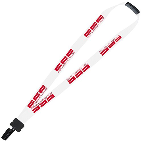 Lanyard with Neck Clasp - 7/8" - 32" - Plastic Bulldog Clip - 24 hr Main Image
