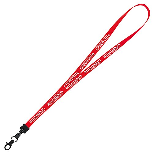 Smooth Nylon Lanyard - 1/2 inch - 34 inches - Metal Lobster Claw - 24 hr Main Image