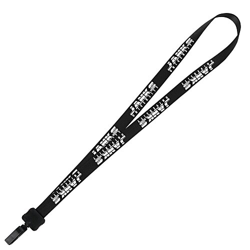 Smooth Nylon Lanyard - 3/4" - 36" - Plastic Bulldog Clip - 24 hr Main Image