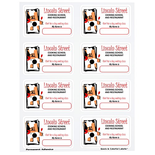 Quick & Colorful Sheeted Label - Rect 2-3/16" x 3-1/2" Main Image