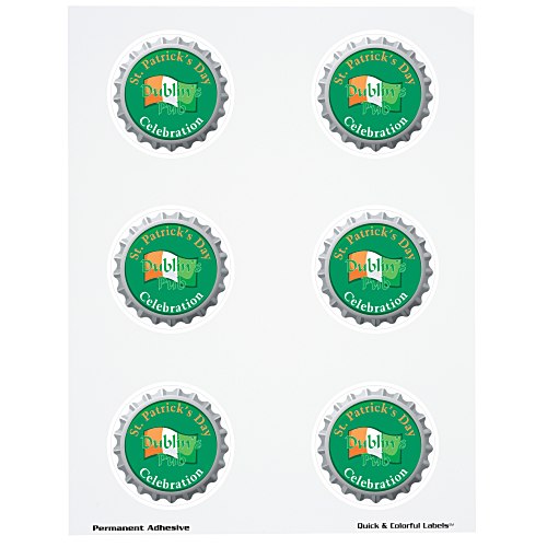 Quick & Colorful Sheeted Label - Circle 2-1/2" Main Image