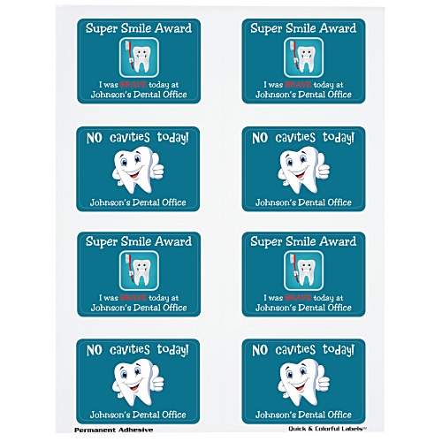 Quick & Colorful Perforated Sheeted Label - Rect 2" x 3" Main Image