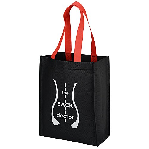 Colored Handle Tote - 12" x 9-1/2" Main Image