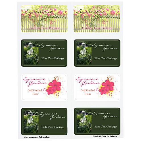 Quick & Colorful Perforated Sheeted Label - Rect 2" x 3-1/2" Main Image